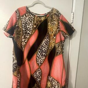 Colorful Geometric Print Dress